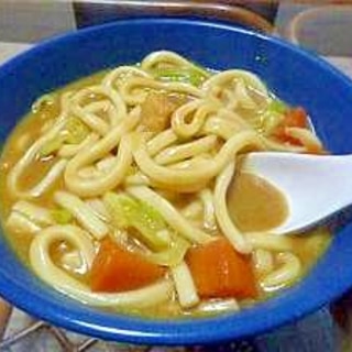 カレーの残りでカレーうどん